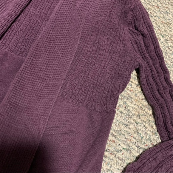 Purple open knit cardigan - Picture 3 of 6